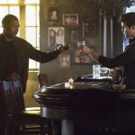 The Originals -- "The Feast Of All Sinners" -- Image Number: OR413b_0127.jpg -- Pictured (L-R): Charles Michael Davis as Marcel and Steven Krueger as Josh -- Photo: Bob Mahoney/The CW -- ÃÂ© 2017 The CW Network, LLC. All rights reserved.